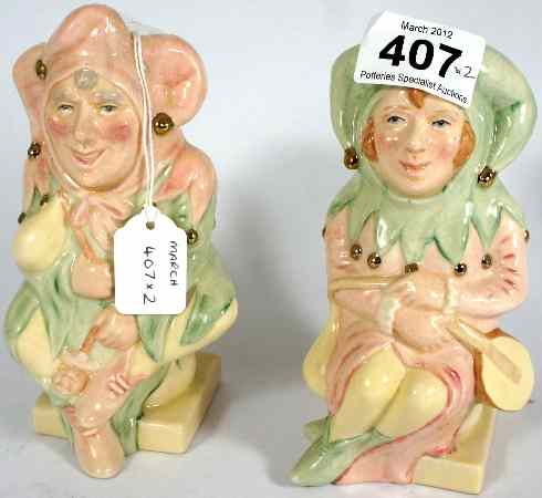 Appraisal: Royal Doulton Small Toby Jugs The Jester D and The