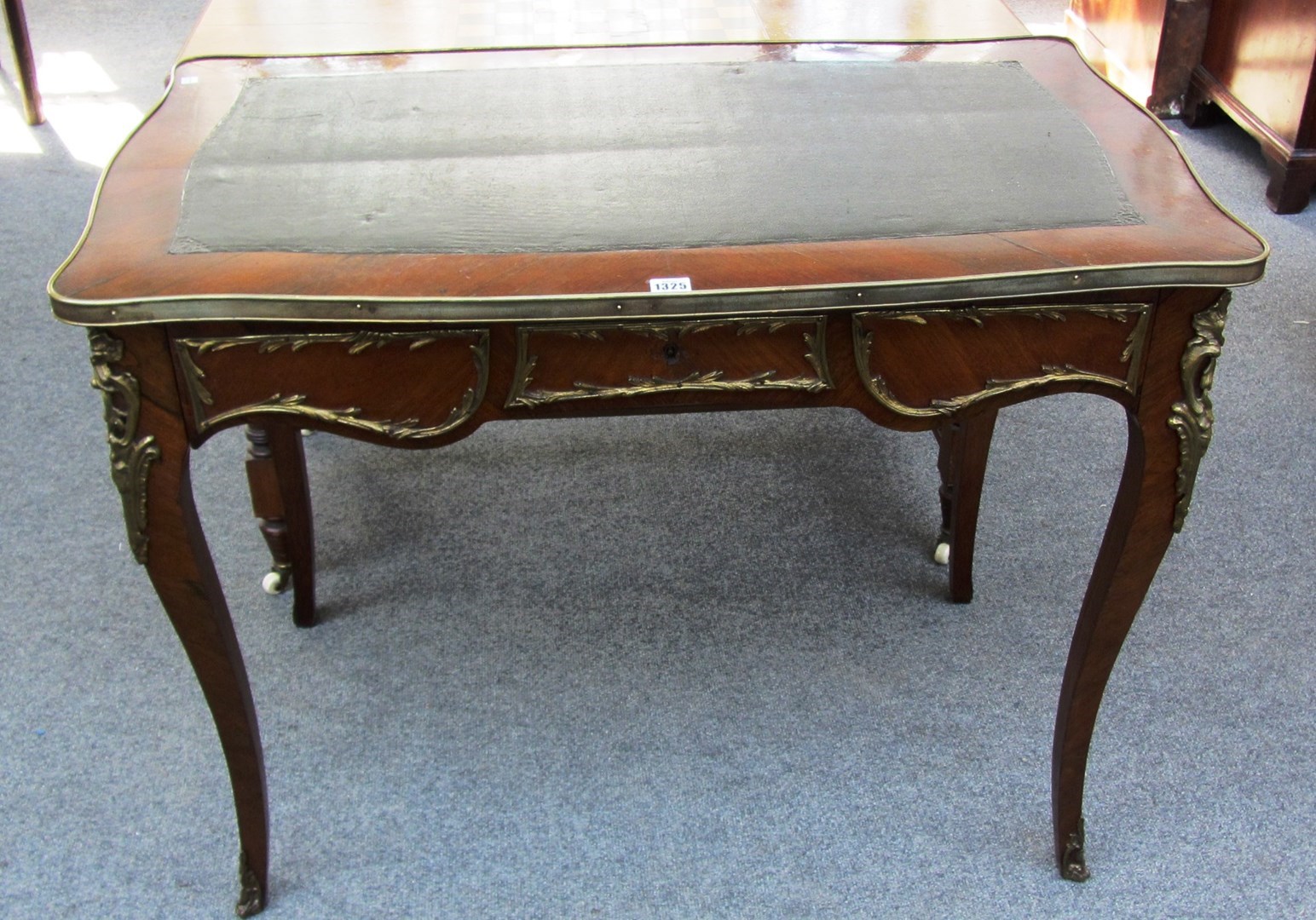 Appraisal: A late th century gilt metal mounted rosewood bureau plat