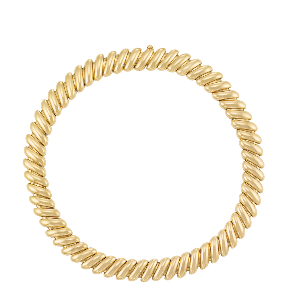 Appraisal: Gold Necklace Van Cleef Arpels kt composed of a continuous