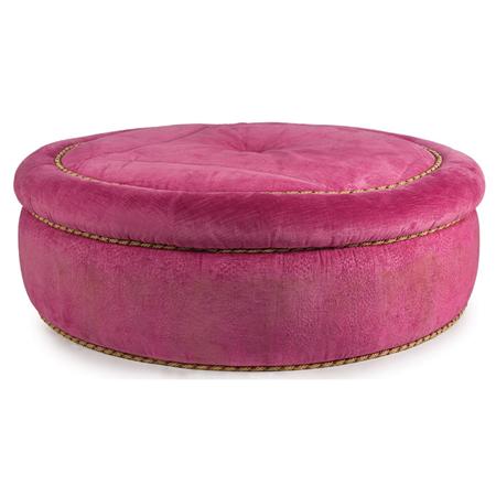 Appraisal: Jamie Drake Circular Ottoman Estimate -