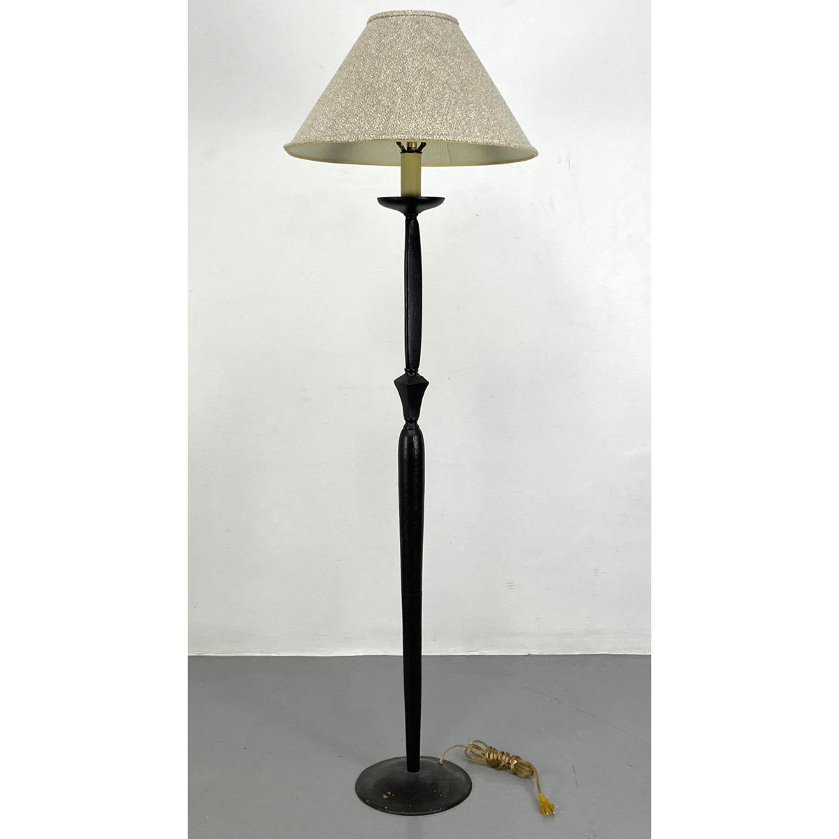 Appraisal: Giacometti Style Bronze Floor lamp Brown finish Dimensions H inches