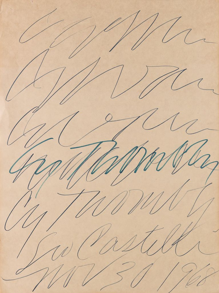 Appraisal: CY TWOMBLY Leo Castelli Gallery Poster Offset color lithograph x