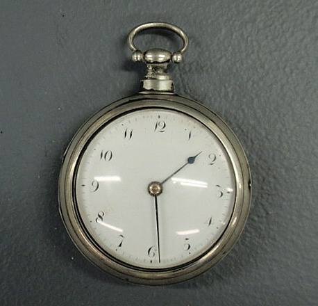 Appraisal: English silver pocket watch with a key wind fusee movement