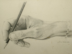 Appraisal: James Kelso late th century- Study of a hand pencil