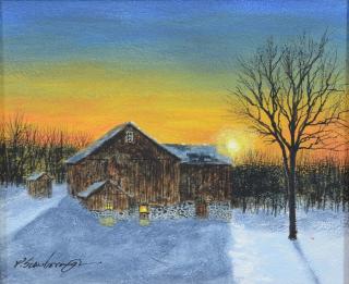 Appraisal: Paul Scarborough American PA - oil on board Barn at