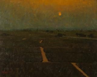 Appraisal: Gregory Hull ''Landscape at Sunset'' signed and dated lower left