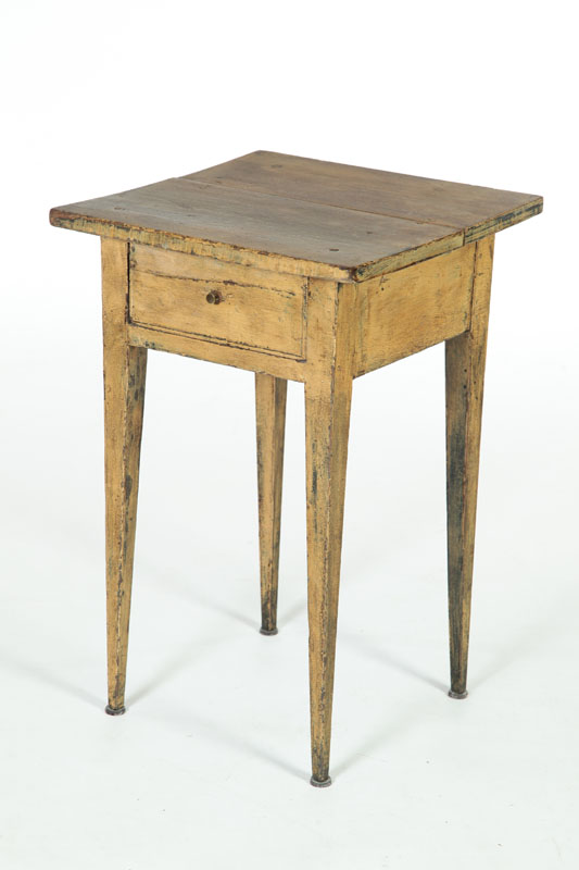 Appraisal: ONE-DRAWER STAND Probably Pennsylvania st half- th century mixed woods