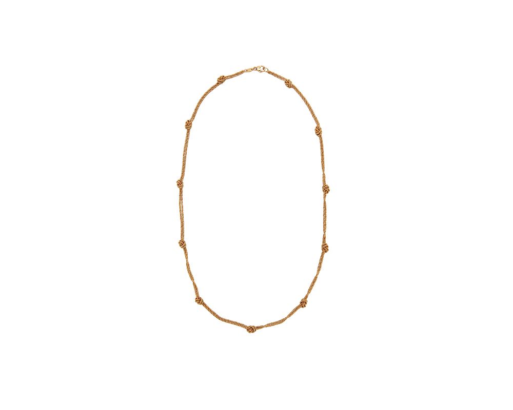 Appraisal: TIFFANY CO K Gold Rope Necklace TIFFANY CO K Gold