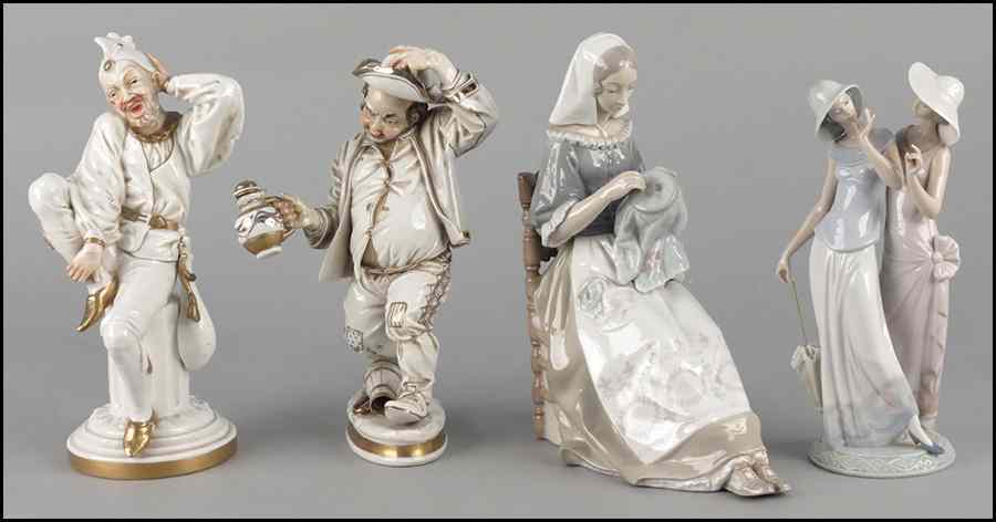 Appraisal: GROUP OF SPANISH PORCELAIN Comprising a Lladro porcelain figure of