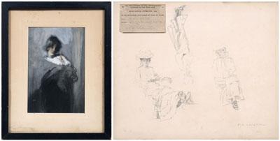 Appraisal: Two Frederic Gruger drawings Frederic Rodrigo Gruger Pennsylvania - study