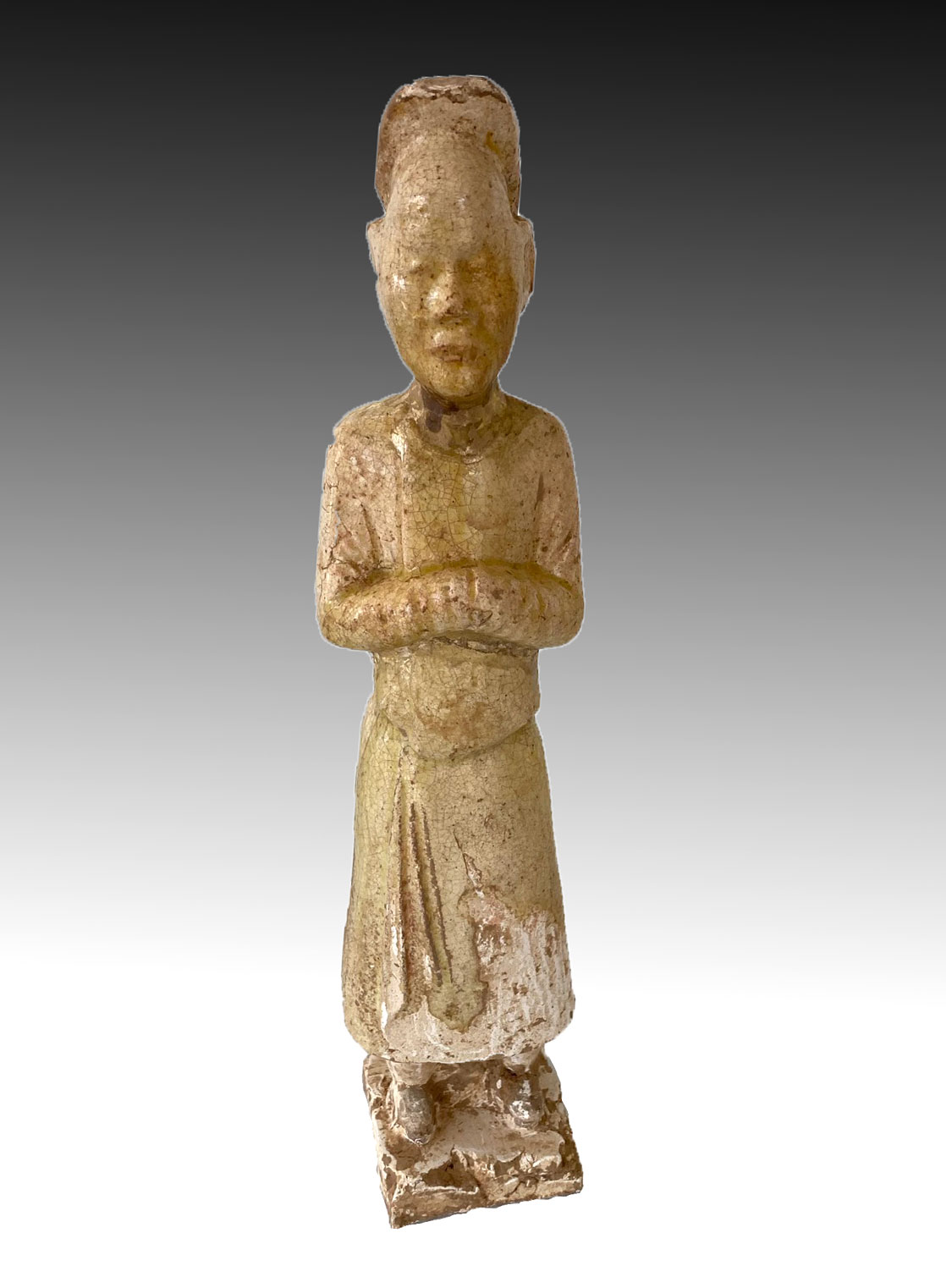 Appraisal: TANG DYNASTY FIGURE Approx '' h x '' l x