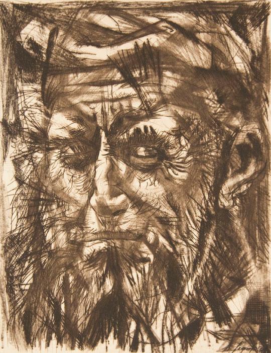 Appraisal: Albert SigalTwo etchings with drypoint Untitled portrait of bearded man