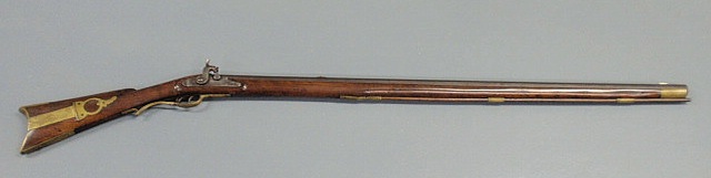 Appraisal: Percussion long rifle the lock signed Konigmacher Philadelphia having a