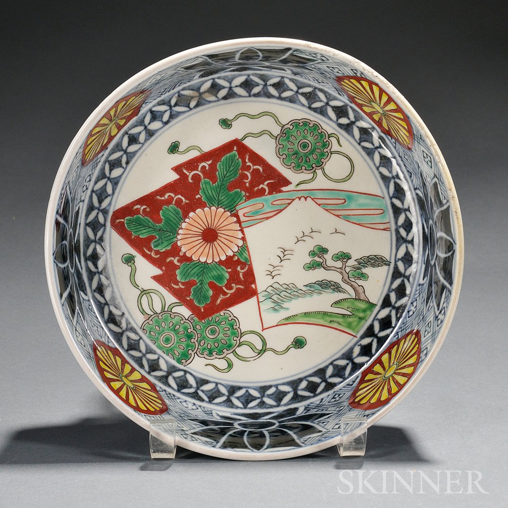 Appraisal: Imari Dish Japan th th century straight sides with a