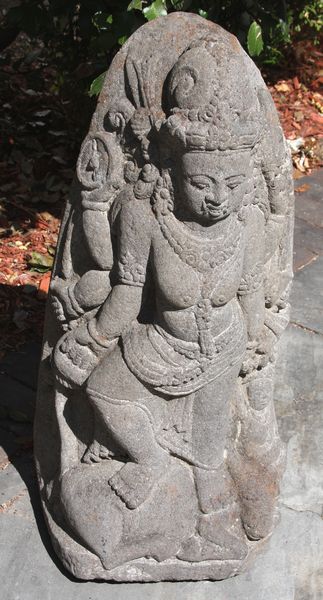 Appraisal: Stone carving of a deity h x w x d