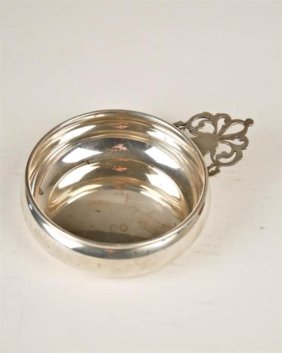 Appraisal: A Lunt Sterling Porringer having a bombe body and pierced