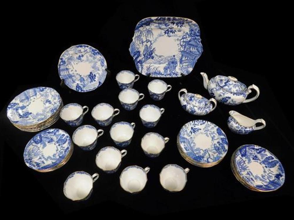 Appraisal: CHINA Royal Crown Derby Mikado porcelain tea set forty-seven pieces