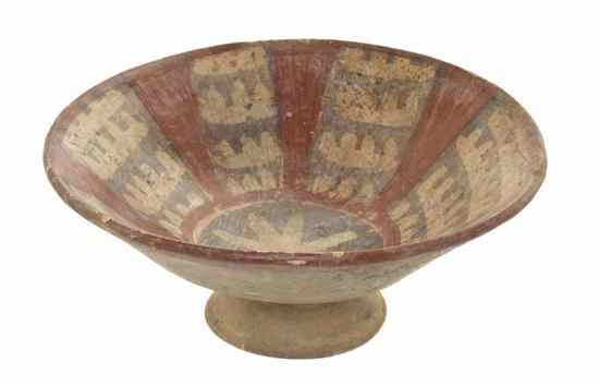 Appraisal: A Pre-Columbian Style Pottery Footed Bowl of circular form having