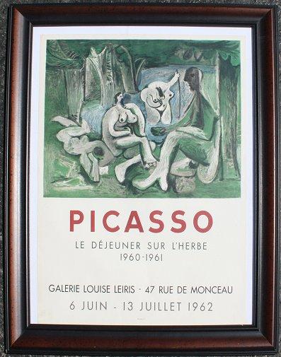 Appraisal: PICASSO EXHIBITION POSTER ''Dejeuner Sur L'Herbe'' '' x '' sight