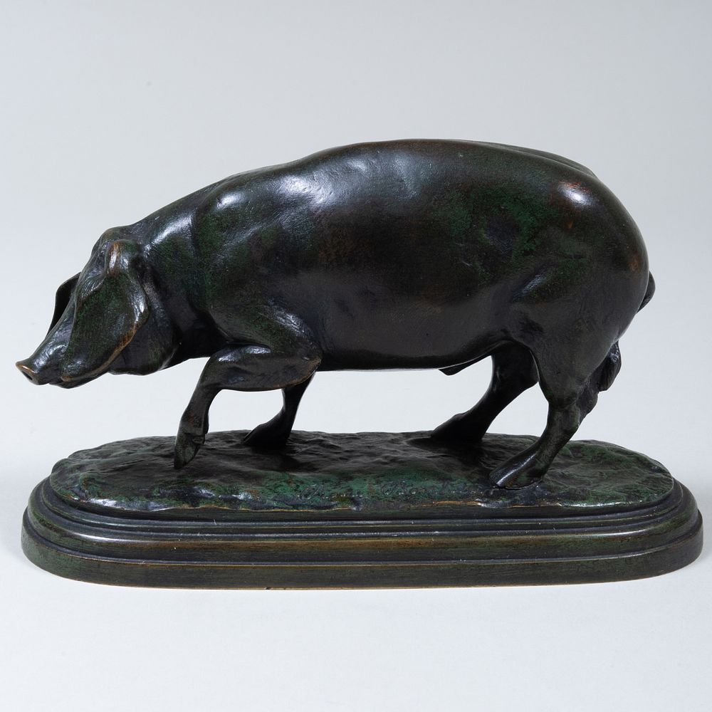 Appraisal: After Rosa Bonheur - Le Cochon Bronze signed 'Rosa Bonheur'