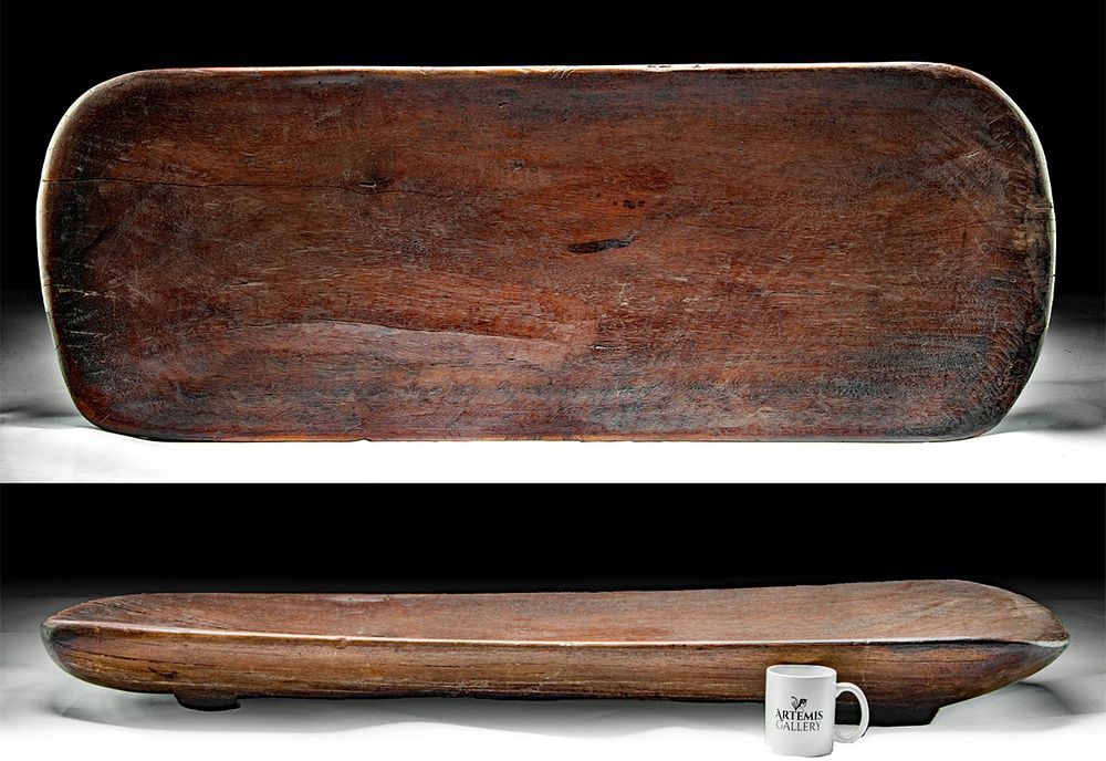 Appraisal: Gigantic Early th C Hawaiian Kou Wood Poi Platter North