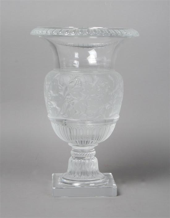 Appraisal: A Lalique Vase Versailles Height inches