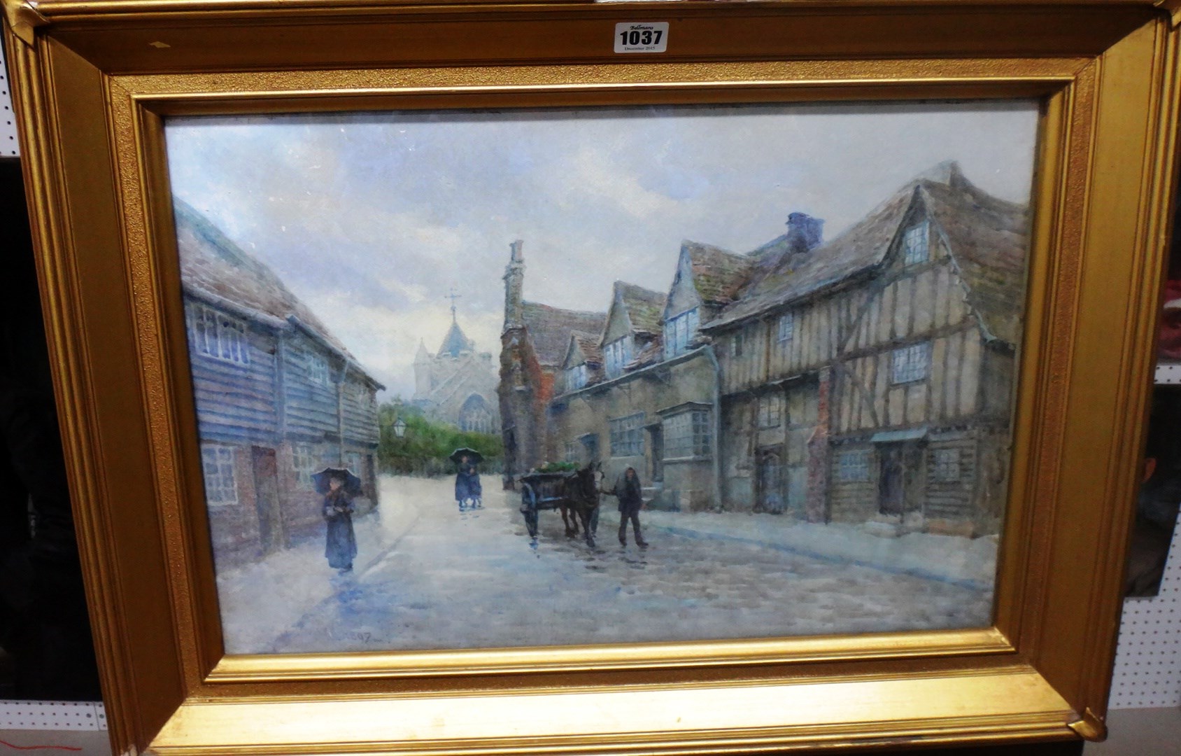 Appraisal: Victor Wyatt Burnand - Church Square Roe East Sussex watercolour