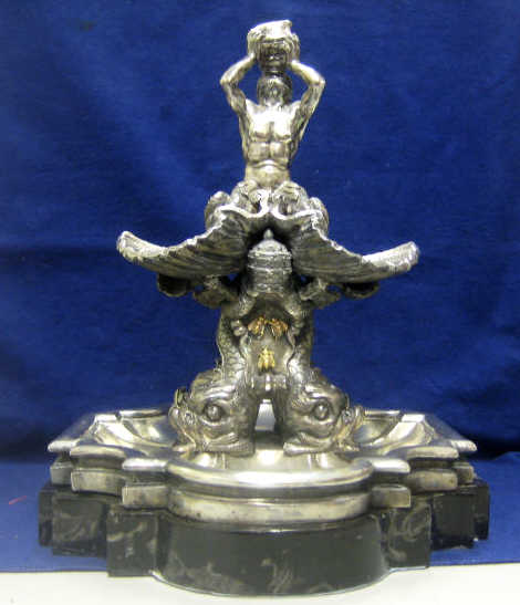 Appraisal: ITALIAN SILVER REPLICA OF TRITON FOUNTAIN Fontana del Tritone Piazza