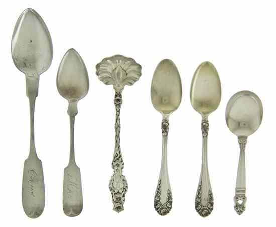 Appraisal: Four American Coin Silver Spoons Hawley together with other American