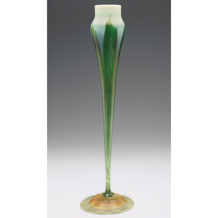 Appraisal: Exceptional L C Tiffany vase floriform in favrile glass with