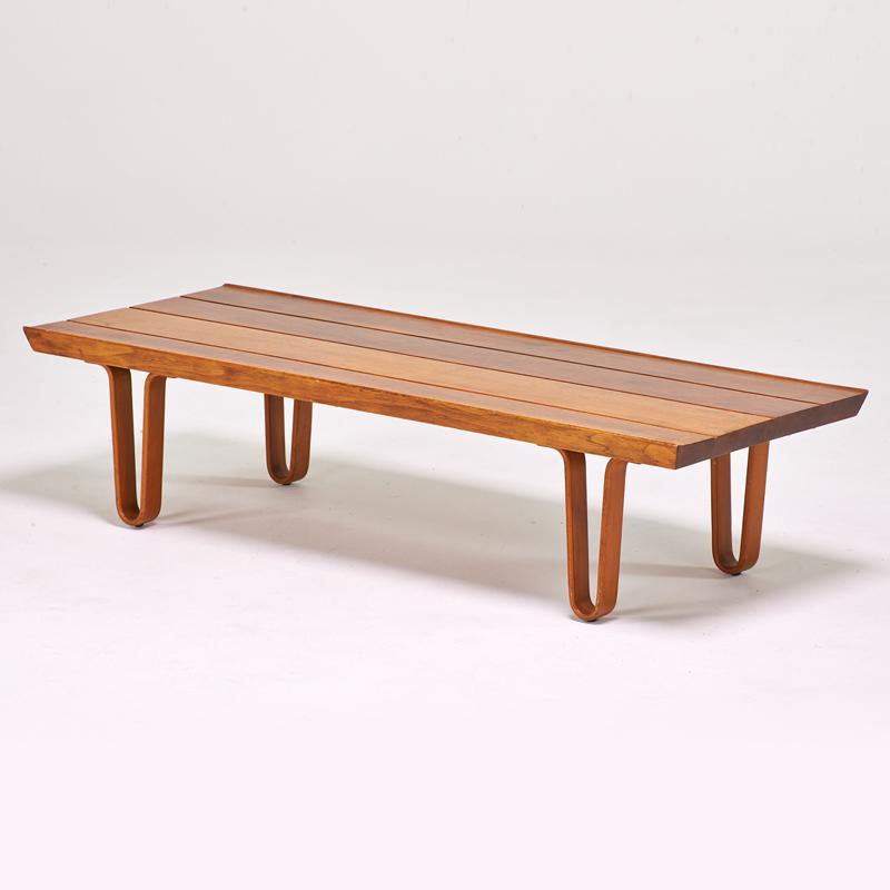 Appraisal: EDWARD WORMLEY DUNBAR Long John bench Berne IN s Sap