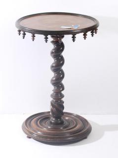 Appraisal: Victorian Mahogany Fruitwood Circular Table The underside of the top