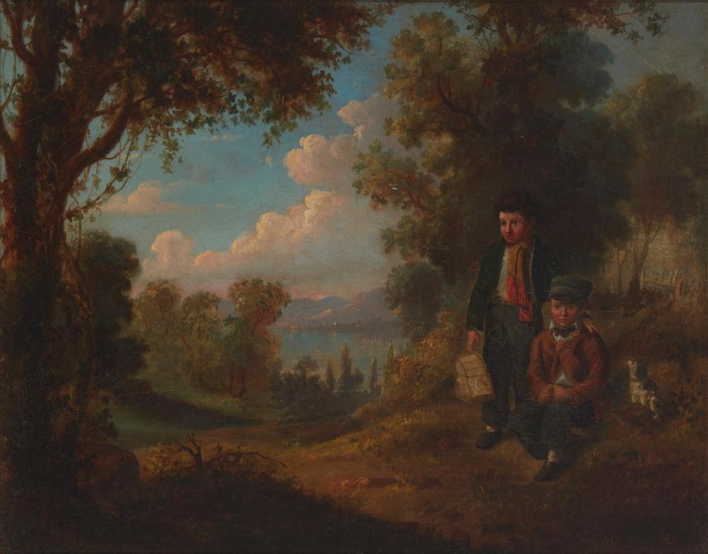 Appraisal: TH CENTURY AMERICAN SCHOOL VIEW OF THE HUDSON RIVER VALLEY