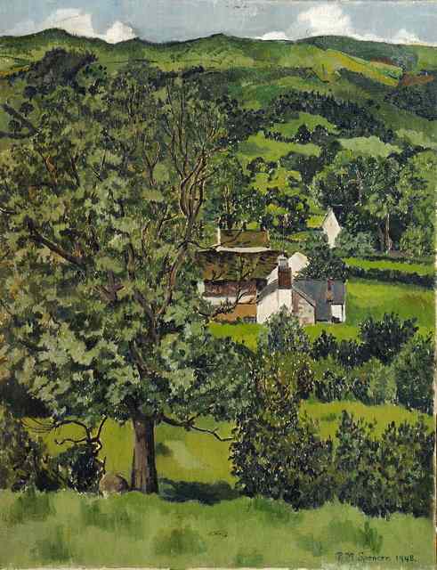 Appraisal: Pamela M Spencer British - White cottages signed and dated