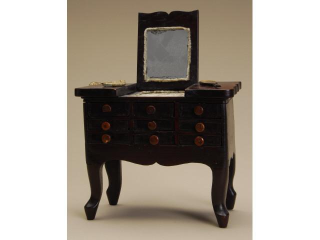 Appraisal: French Miniature Dressing Table Late th century a rectangular top