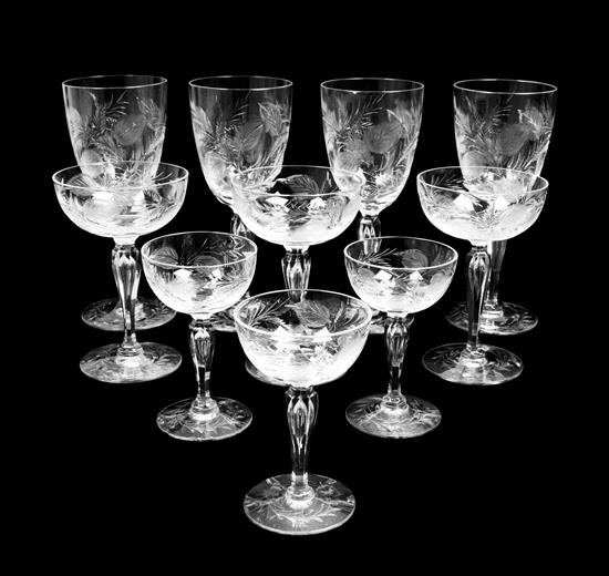 Appraisal: Sale Lot A Cut Glass Stemware Service comprising eight cordials