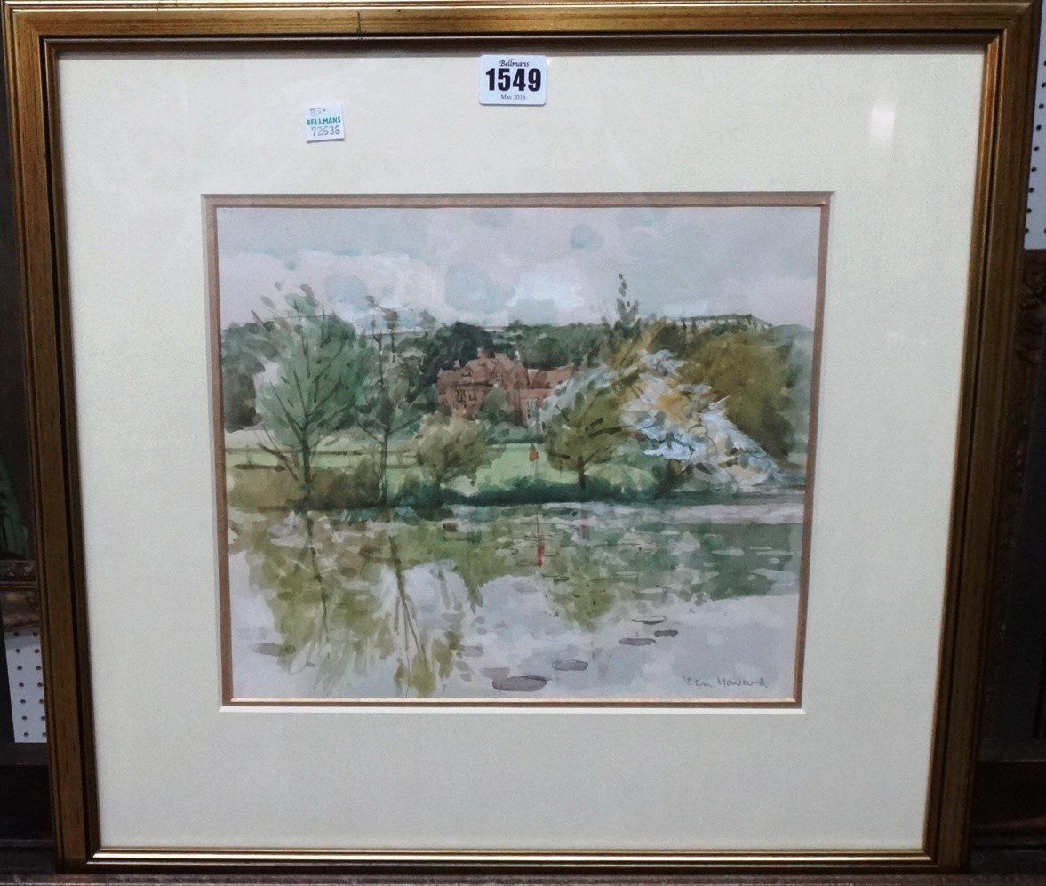 Appraisal: Ken Howard b Glyndebourne watercolour heightened with bodycolour signed cm