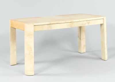 Appraisal: A Karl Springer Table ca 's Rectangular shape with curved