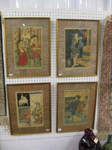 Appraisal: Japanese Woodblock Prints artists actor musician homemakers early each approx