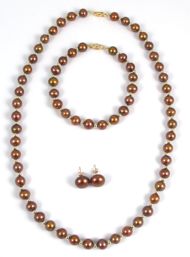 Appraisal: FOUR ARTICLES OF PEARL JEWELRY including a beaded necklace bracelet