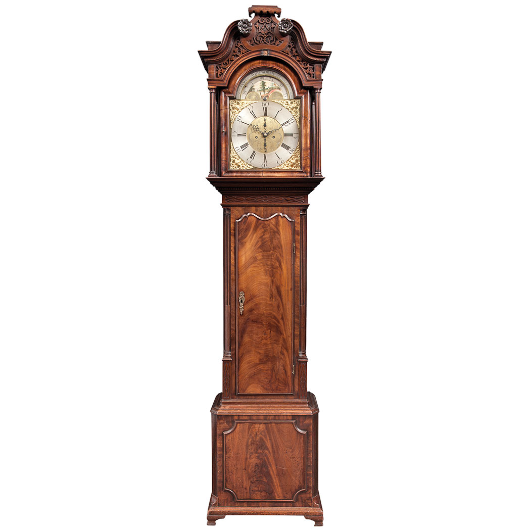 Appraisal: George III Mahogany Longcase Clock The inch silvered dial with