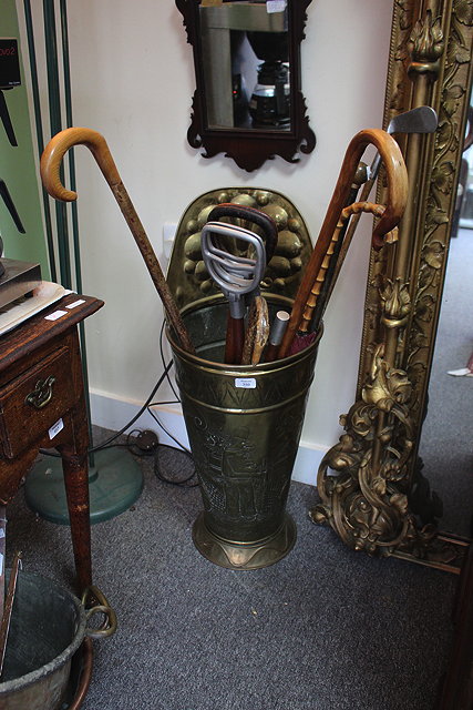 Appraisal: A LATE TH EARLY TH CENTURY BRASS STICK STAND with