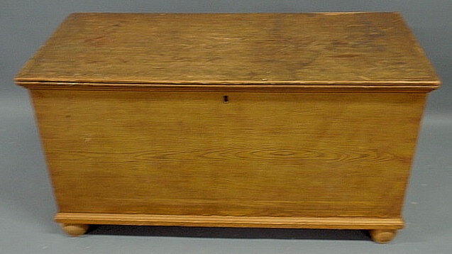 Appraisal: Pine blanket chest c with dovetailed construction h x w