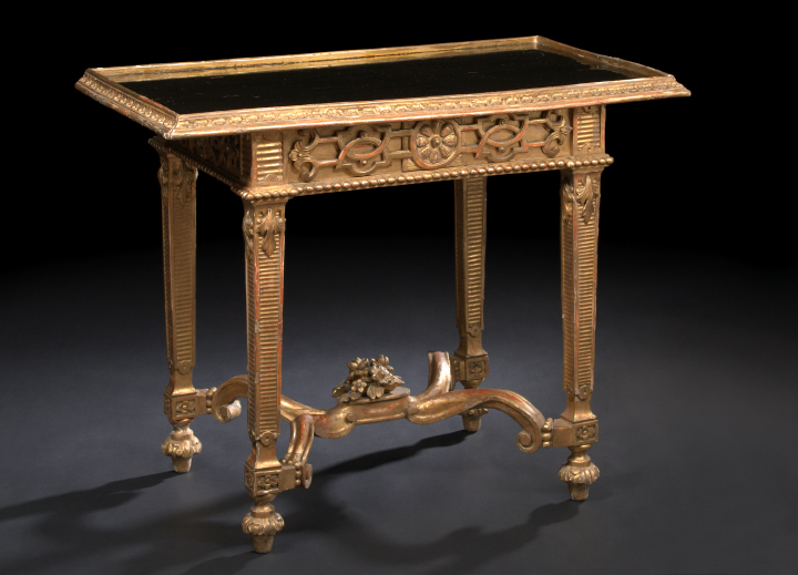 Appraisal: Louis XIV-Style Giltwood Side Table partially composed of antique elements