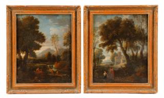 Appraisal: Style of Magnasco Arcadia Oil on Board Style of Alessandro