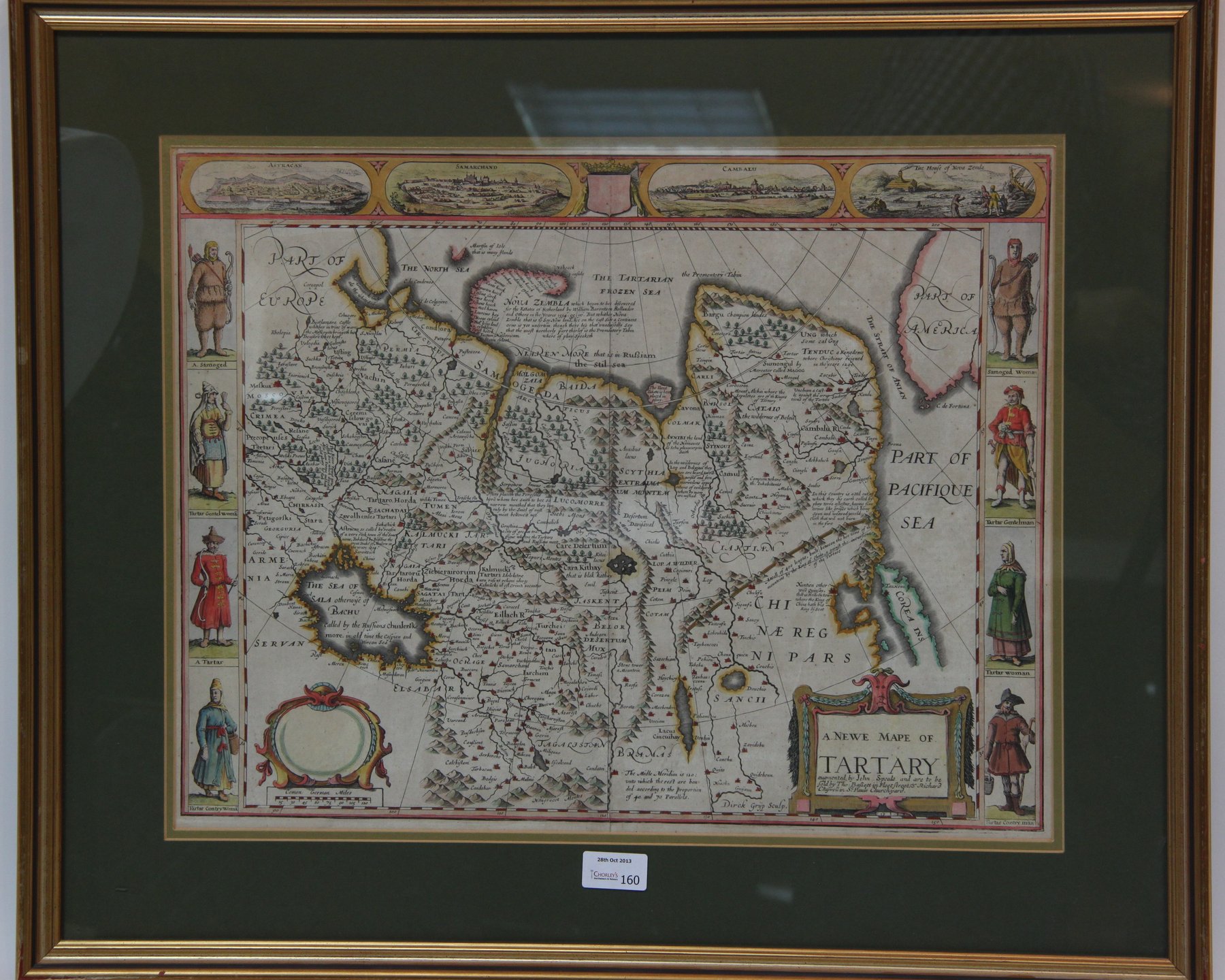 Appraisal: John Speede A Newe Mape of Tartary map of Russia