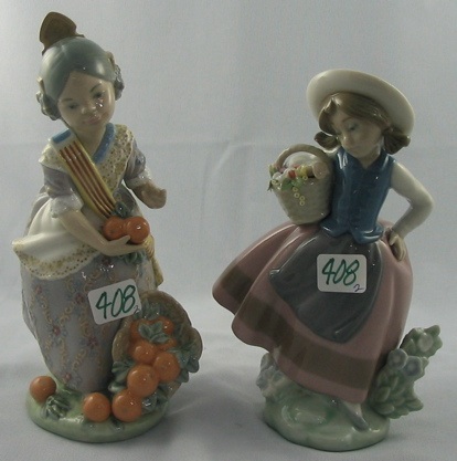 Appraisal: TWO SPANISH LLADRO FIGURES Miss Valencia - in ht together