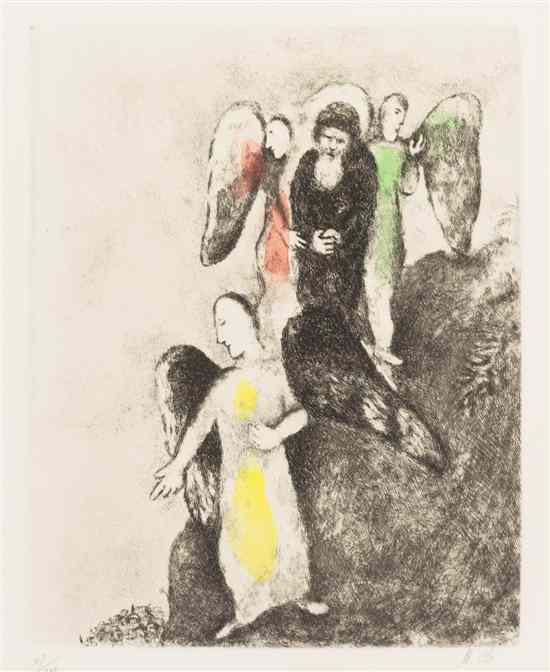 Appraisal: Marc Chagall French Russian - The Descent to Sodom from