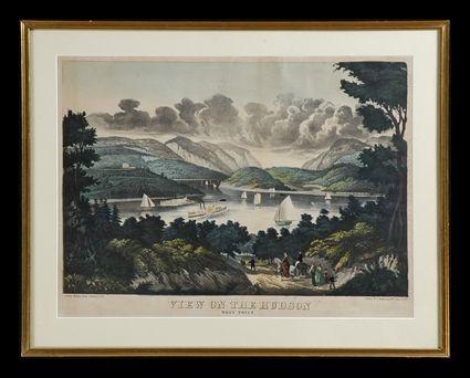 Appraisal: THOMAS KELLY PUBL VIEW ON THE HUDSON WEST POINT Hand-colored