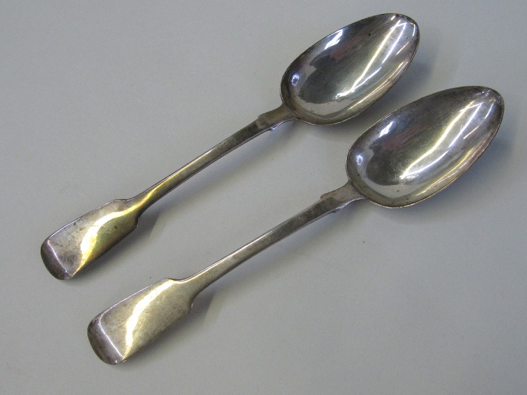 Appraisal: Pair of William IV silver table spoons London